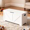 White MDF Kids Storage Bench Seat Toy Chest Durable Organizer